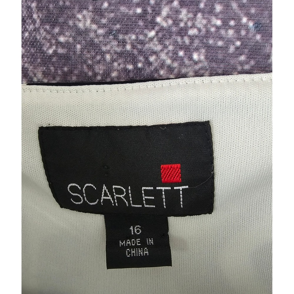 Scarlett Y2K Black & White Print Sleeveless Bubble Hem Dress Size 16 - Picture 6 of 9